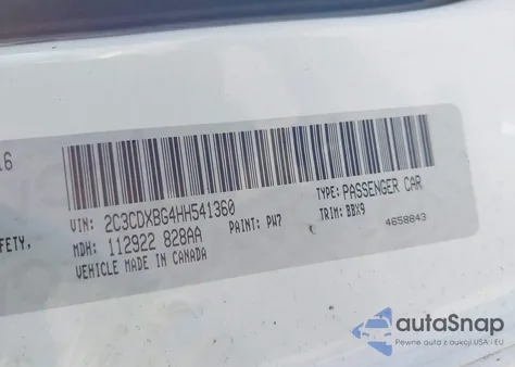 2017 Dodge Charger Se Rwd z USA, uszkodzony, nr VIN 2C3CDXBG4HH541360